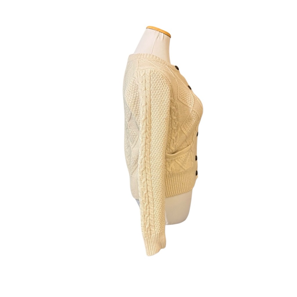 Fenn Wright Manson Cream Cable Knit Women's Cardigan Sweater - Picture 4 of 6